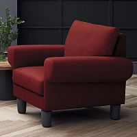 Traditional armchair MAGNUSfabricwoodenwith removable cushion