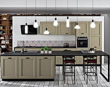 Traditional kitchen Arboisoaklaminateisland