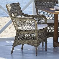 Traditional garden chair Mariefabricaluminum basewith removable cushion