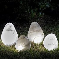 Floor lamp PEBBLEblown glasscontemporaryoutdoor