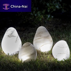 Floor lamp PEBBLEblown glasscontemporaryoutdoor