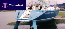 Cruising sailboat 42with center cockpitlifting keel
