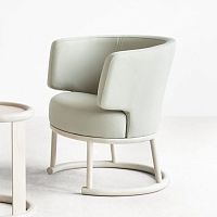 Contemporary armchair Likewisefabricbeechwhite