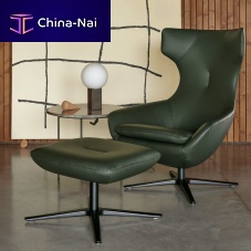 Contemporary footstool Caruzzofabricleathermetal
