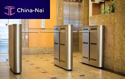 Half-height turnstile SentryLane Series 3000 for access controlfor airport