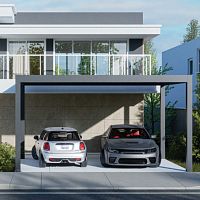 Aluminum carport SKYLOUNGEstainless steeldouble