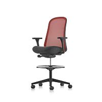Contemporary stool LINOfabricmetal basecentral base
