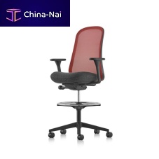 Contemporary stool LINOfabricmetal basecentral base