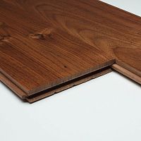 Solid parquet floor walnutoiledlacquered