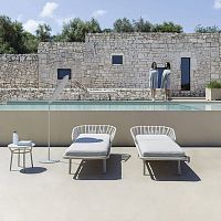Contemporary sun lounger Emma Crossacrylic fabricpainted aluminumsynthetic fiber