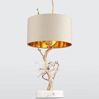 Table lamp VOA PLI SMALLbronzeglassfabric
