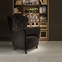 Traditional armchair A1380fabriccherrywoodbergere
