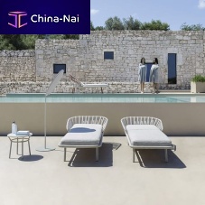 Contemporary sun lounger Emma Crossacrylic fabricpainted aluminumsynthetic fiber