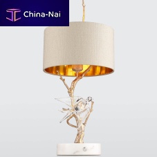 Table lamp VOA PLI SMALLbronzeglassfabric