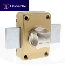 Steel barrel bolt ALPHAfor doorwhitegolden