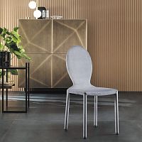 Contemporary chair ANNA indoorfabricsteel base