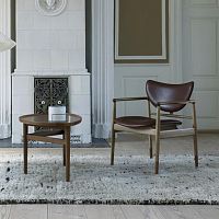 Scandinavian design armchair 48leatherfabricoak