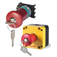 Key lock switch mushroomsingle-poleemergency stop