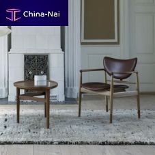 Scandinavian design armchair 48leatherfabricoak
