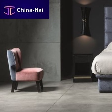 Contemporary fireside chair MIMOSA fabricgraypink