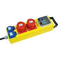 CEE power strip SLK serieswith integrated circuit breakerthree-phasesingle-phase