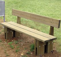 Traditional garden bench 4151190pinewith backrestwithout armrests