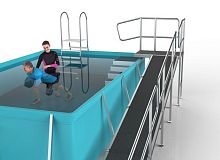 Above-ground rehabilitation swimming pool MODULAR