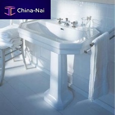 Wall-mounted washbasin 043860ceramicwith mixer taphigh-gloss