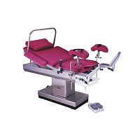 Delivery table with armrests with footrest