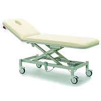 Electric Bobath table P-BY-001on casterswith adjustable height backrest2-section
