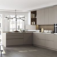 Contemporary kitchen MTRICAwoodenL-shapedlacquered