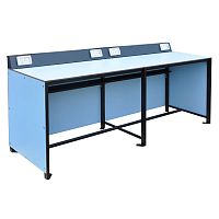 Contemporary conference table PRESS woodenmetal baserectangular