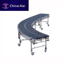 Roller conveyor curvedtransportextendable