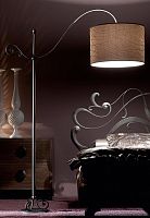 Floor lamp ESTER-ROLLironwrought ironfabric