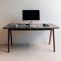 Free-standing desk DRAFT contemporarywalnutmarble