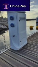Pedestal with built-in light ONDINEelectrical distributionwater supplyfor docks