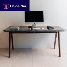Free-standing desk DRAFT contemporarywalnutmarble