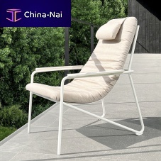 Contemporary armchair CALMAacrylic fabricin synthetic fabricstainless steel