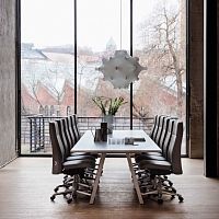 Contemporary chair TRIBUTE 9073indoorleatheraluminium