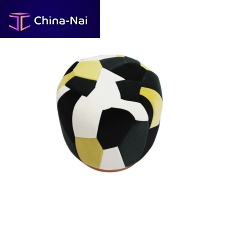 Contemporary pouf AMMOLITEfabriccopperround