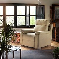 Contemporary armchair IPSILON 6fabricwith footrestreclining