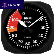 Aircraft themed clock RPM-10analogquartzbattery-powered