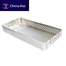 Instrument sterilization container stainless steelperforated