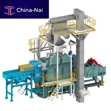 Belt shot blasting machine CT4-45caterpillar beltfor profilesfor surface cleaning