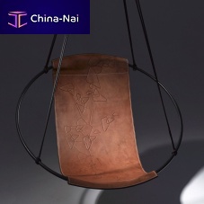 Contemporary hanging chair SLING DEBOSSEDpatioindoorleather