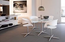 Contemporary chair LOXindoorfabricleather