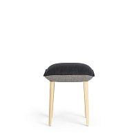 Contemporary stool SOFT STOOL BI H47 -Aleatherwooden baseupholstered