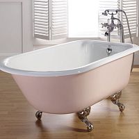 Oval bathtub 1030 - 1050 - 1070with legscast ironwhite
