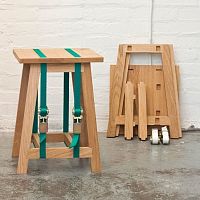 Contemporary stool Strapoakoak basehandmade