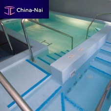 Metal handrail for swimming pool